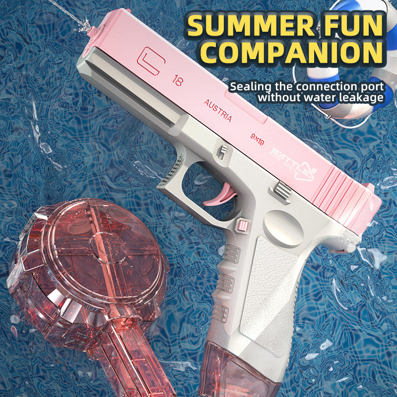 Samtoy Summer Toys G18 High Pressure Pistola De Agua Long Range Fighting Gel Blaster Glock Pistol Electric Automatic Water Gun