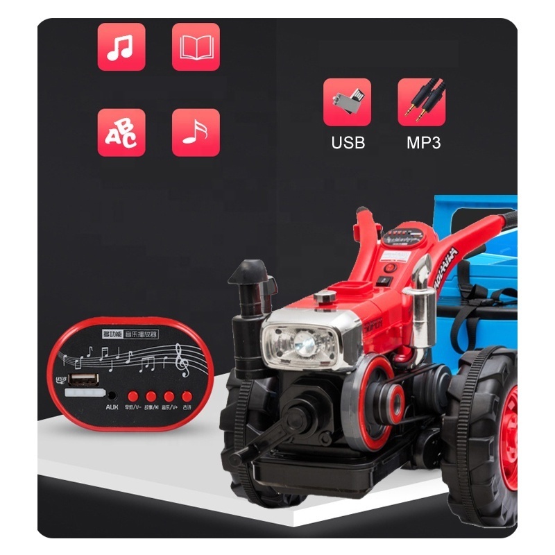 Samtoy Simulation 12V Battery Power 4 Wheels Electric Children Driving Cars Kids Ride on Tractor