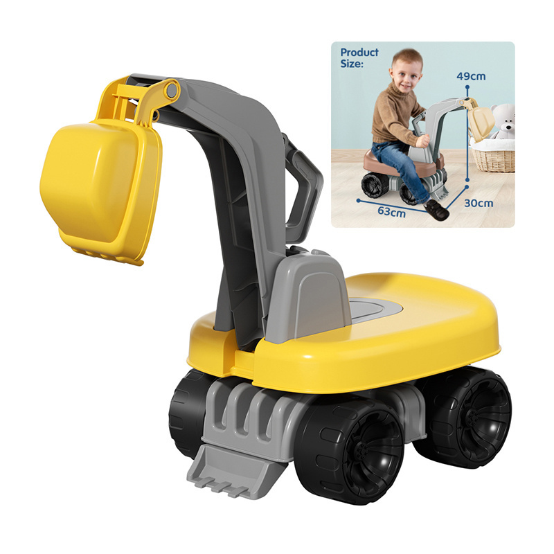 Samtoy Indoor Outdoor Steerable Arm Sliding Car Engineering Construction Vehicle Toy Excavator Children Toys For Kids Ride On