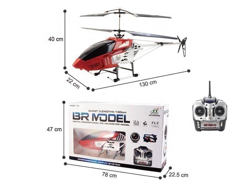 2.4G 4 Channel Gyroscope Big Size Light UP Metal RC Helicopter Large with Camera