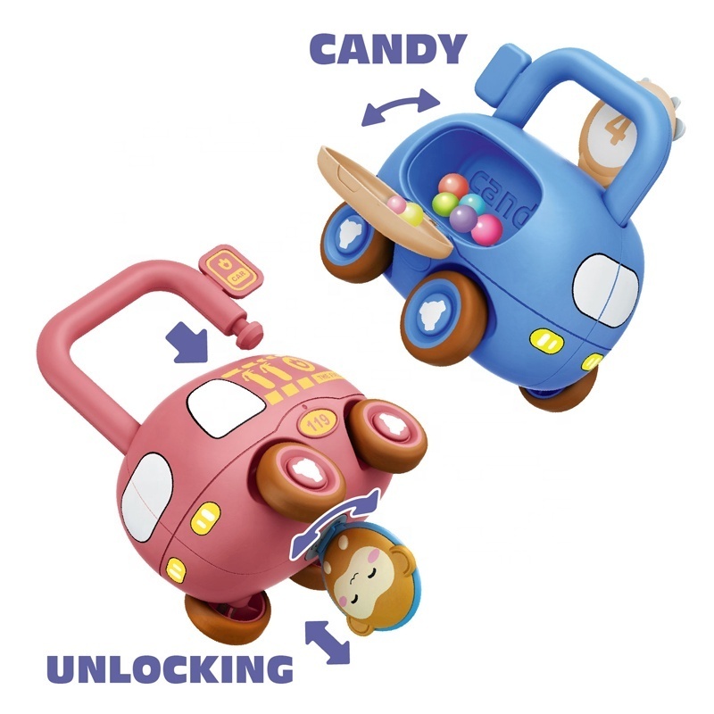 Samtoy 4PCS Preschool Games Montessori Lock And Key Toy Set Number Learning Locks Cognition Intelligence Unlocking Toy With Keys