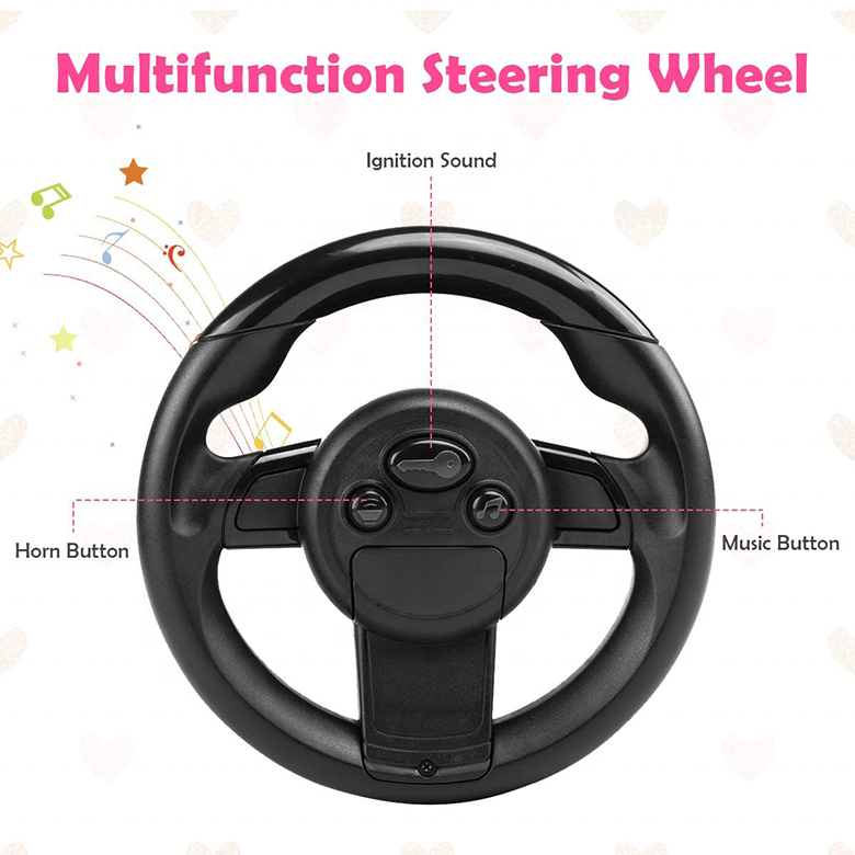 Samtoy Wholesale Simulation Children Electric Scooter Cartoon Baby Stroller Ride 0n Car With steering wheel