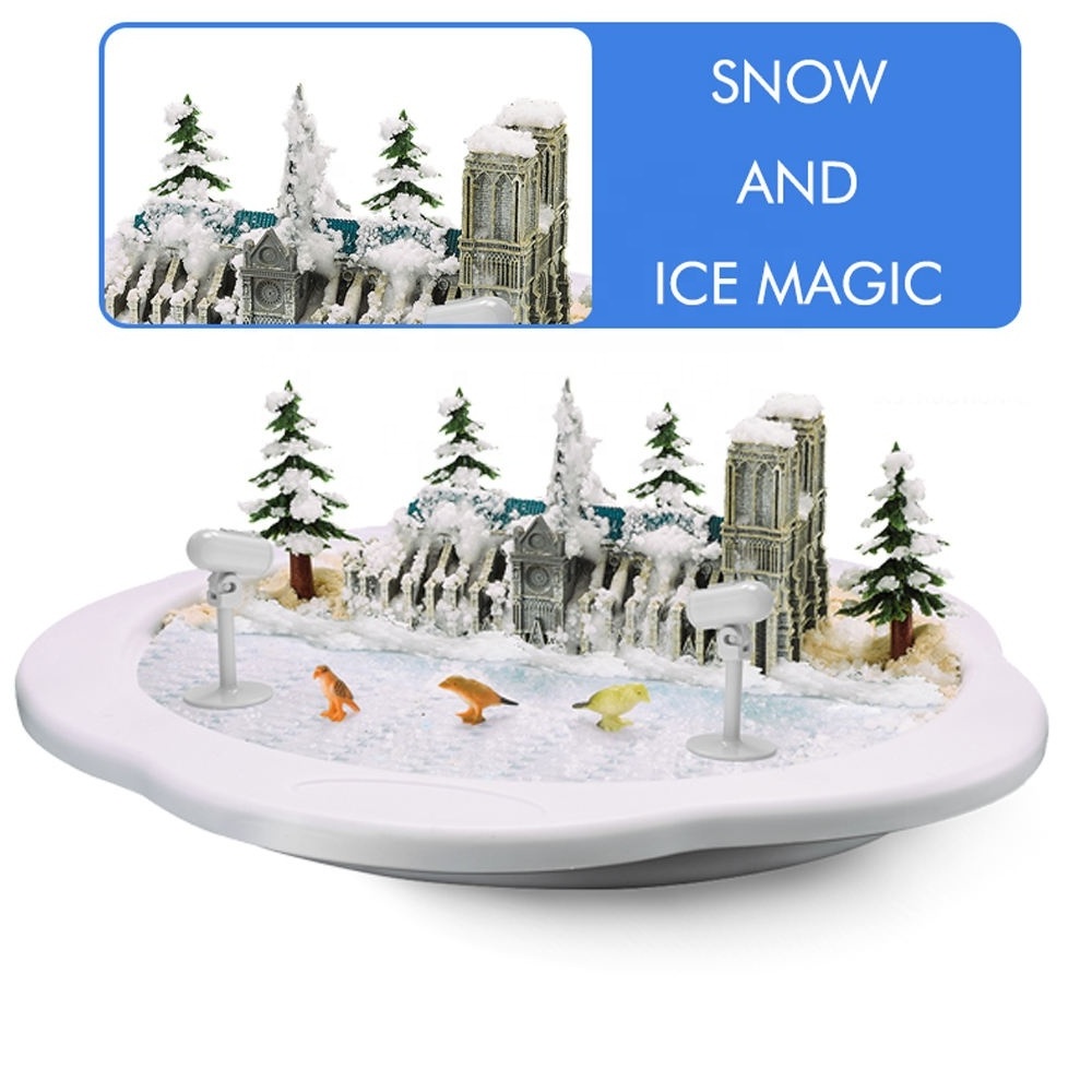 Samtoy DIY STEM Toy Montessori Educational Painting 3D Scene Making Snow Science Experiment Kit for Kids