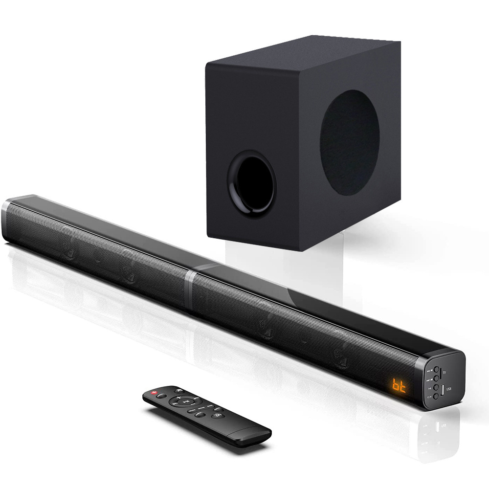 Samtronic 100W TV SoundBar 2.1Channel Speaker 5.0 Home Theater Sound System 3D Surround Sound Bar Remote Control With Subwoofer