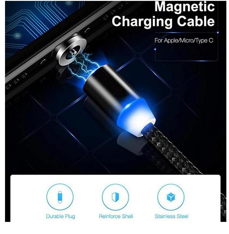 1M 5A Magnetic USB  Charging  Cable Magnet Charger  Micro USB Cable Mobile Phone Cable USB Cord For Micro Type-C And iPhone