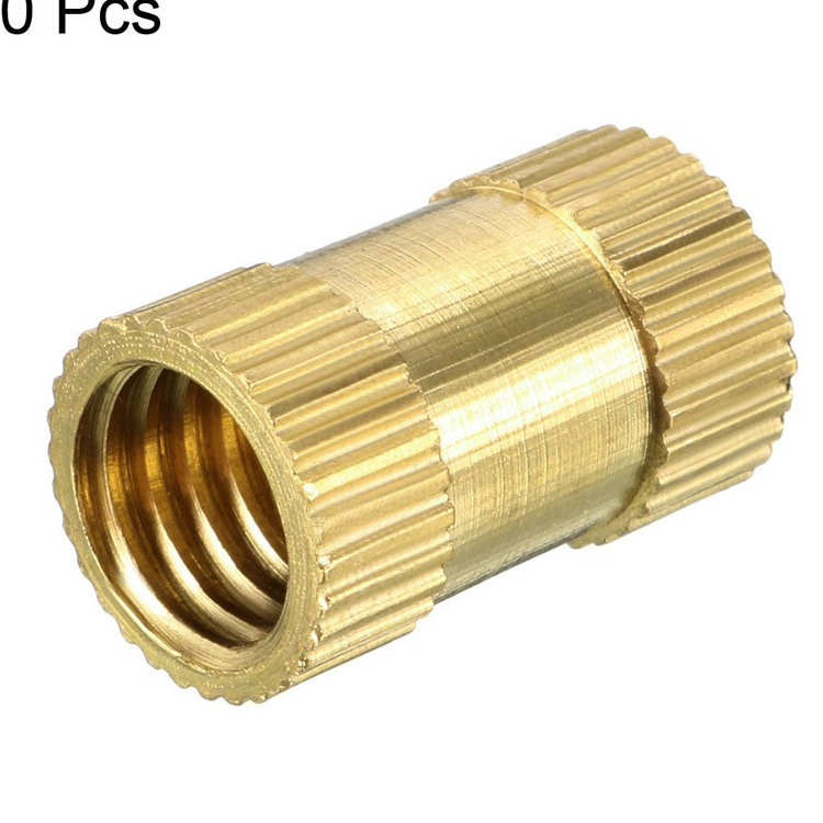 China Supplier CNC Machining Part  Brass Knurling Nut