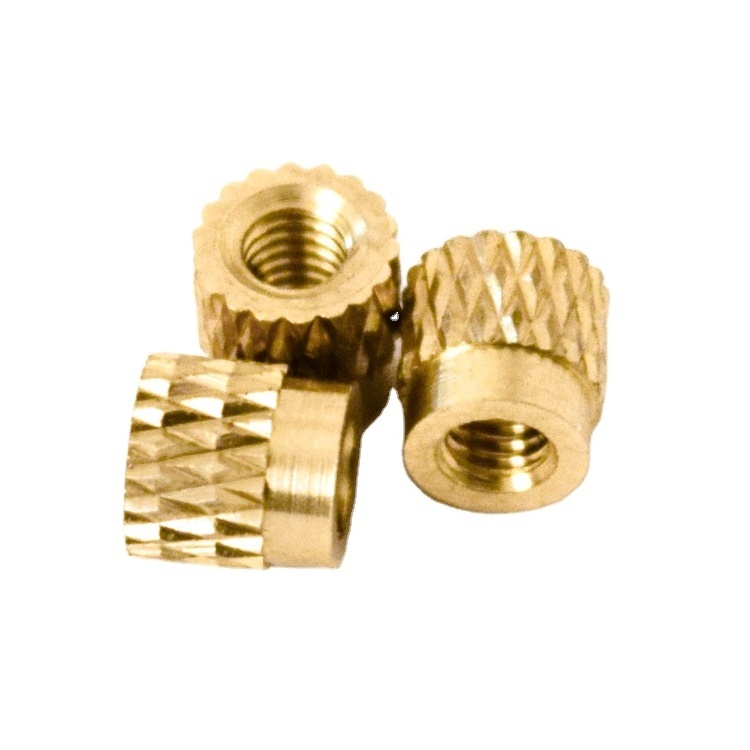 China Supplier CNC Machining Part  Brass Knurling Nut