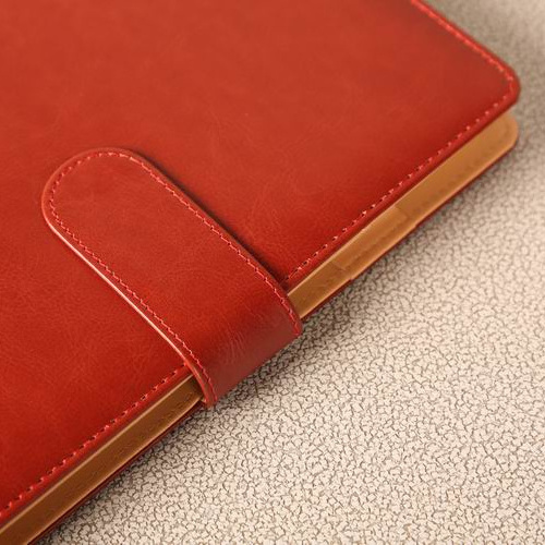 A5 PU hard cover ringbinder spiral brown notepad journal notebook with pockets and pen holder