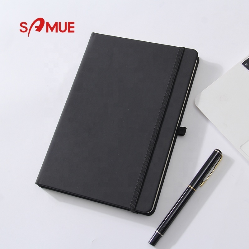 Wholesale office business gift custom A5 pu leather notebook with elastic band