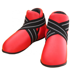 High quality red foot guard taekwondo itf gear with custom logo OEM