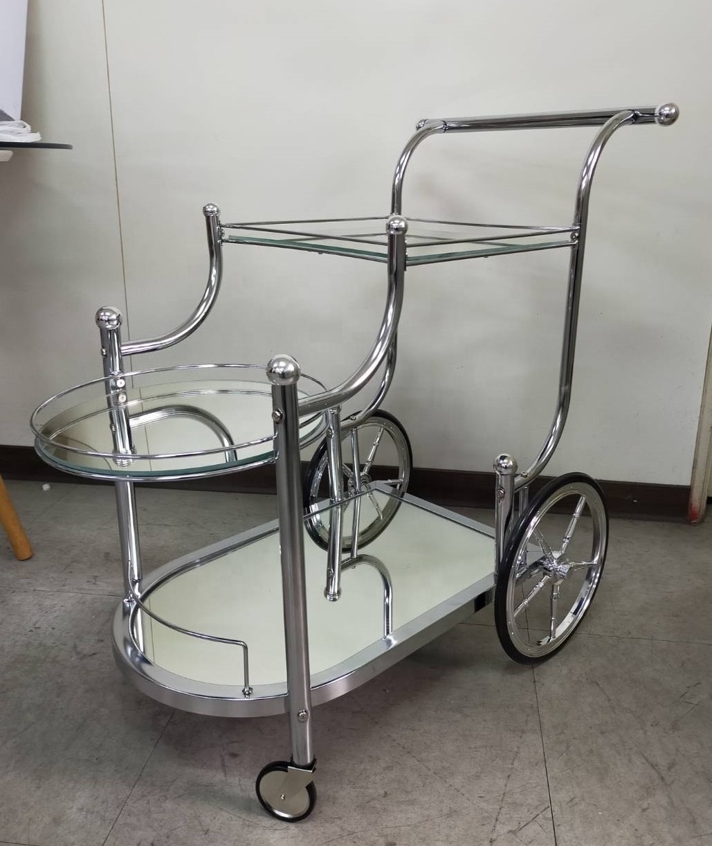 Bar Glass Serving Cart