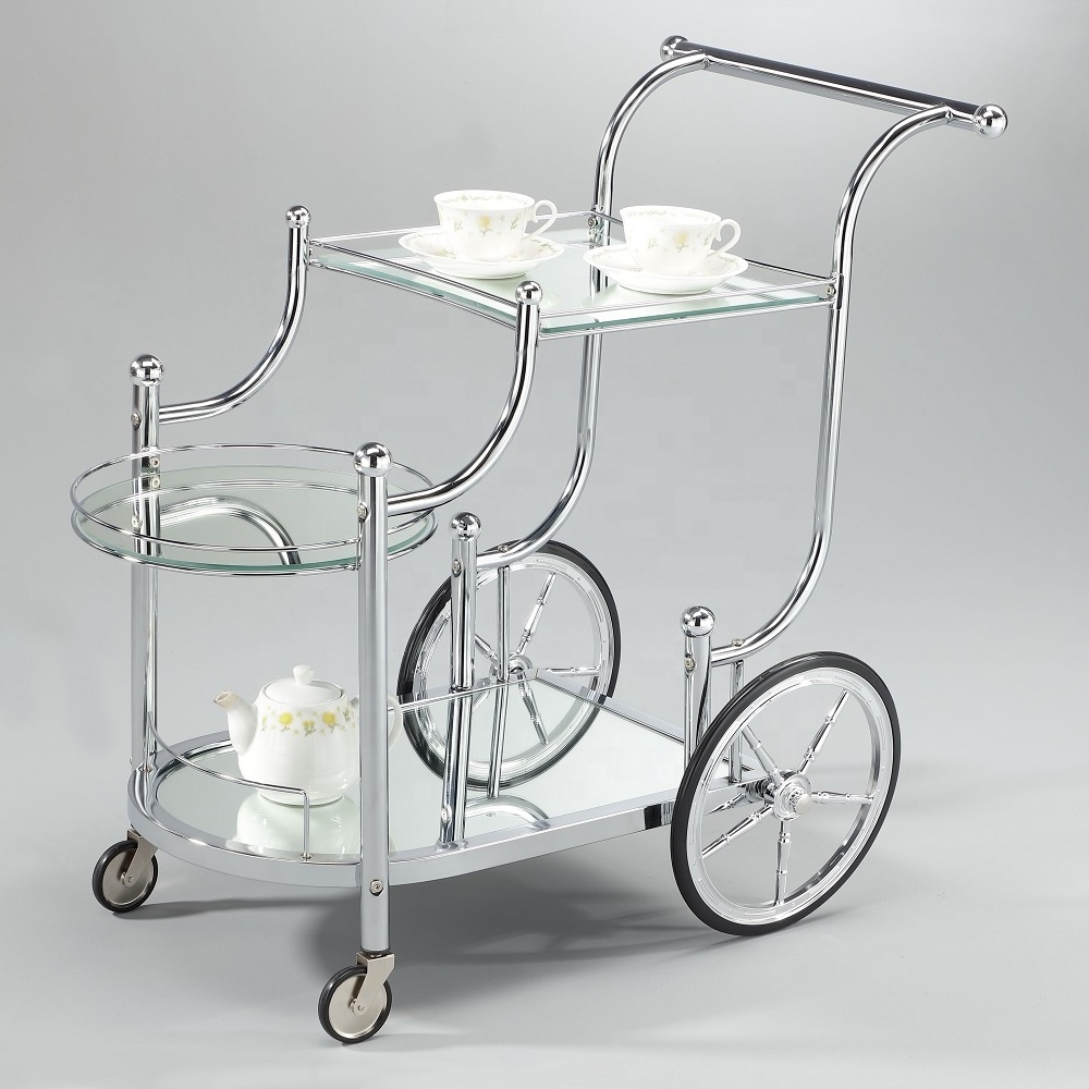 Bar Glass Serving Cart