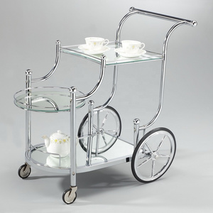 Bar Glass Serving Cart