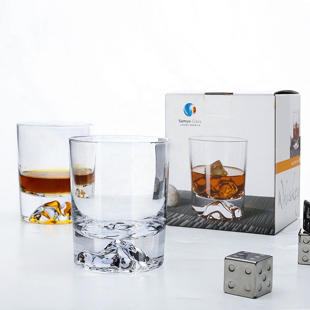 Samyo Crystal Cocktail Whisky Tumbler Liquor Glass Set Wholesale Personalized Old Fashioned Whiskey Glasses with gift box