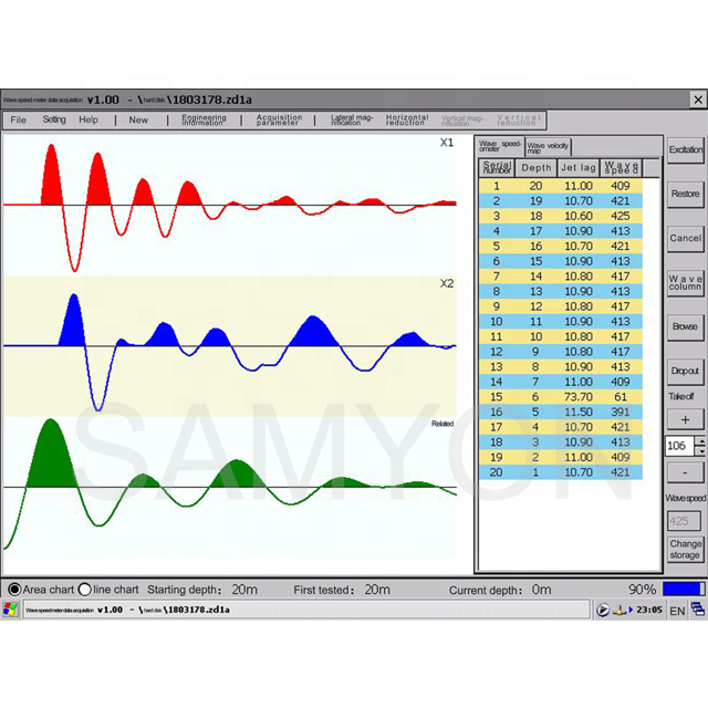 Survey Tester Series of Wave Speed Test Instrument 3D Suspension Borehole Logging System