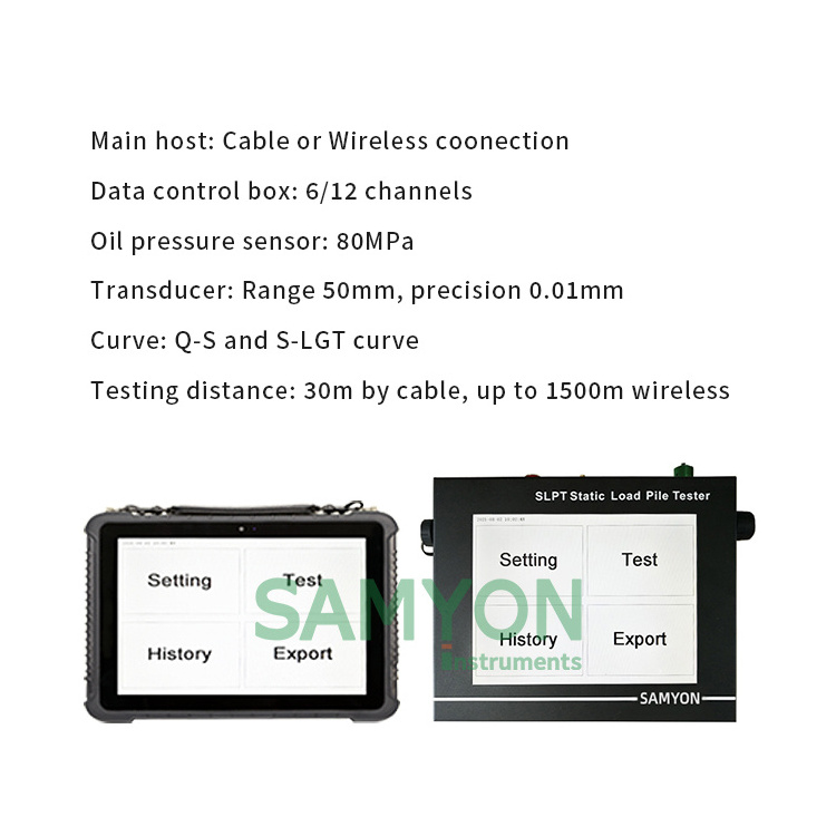 Hot Sale SLPT WIFI Static Loading Concrete Piles Testing Dynamic Equipment for Pile Foundation Integrity Tester