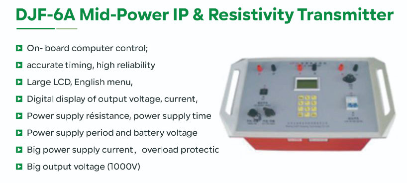 Hot Sale SAMYON Geophysical Survey Equipment DJF 6A Mid-Power IP & Resistivity Transmitter Power Exploration Large LCD