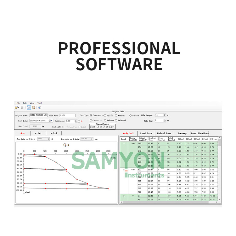 Hot Sale SLPT WIFI Static Loading Concrete Piles Testing Dynamic Equipment for Pile Foundation Integrity Tester