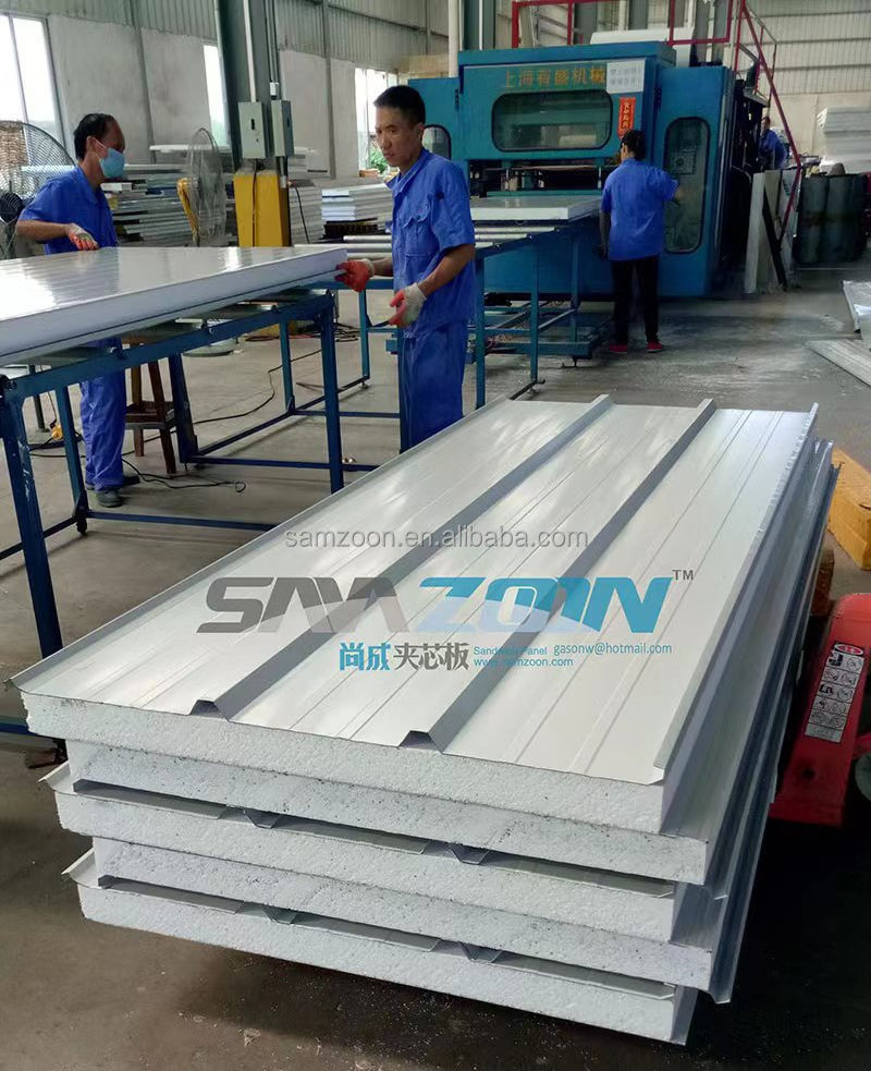 Factory price quick supply light weight easy install insulated  sandwich panel for roof