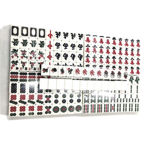 Factory High Quality Ivory White Hand kneading Mahjong Set Singapore Numbered Tiles Mahjong Set 144 152 168