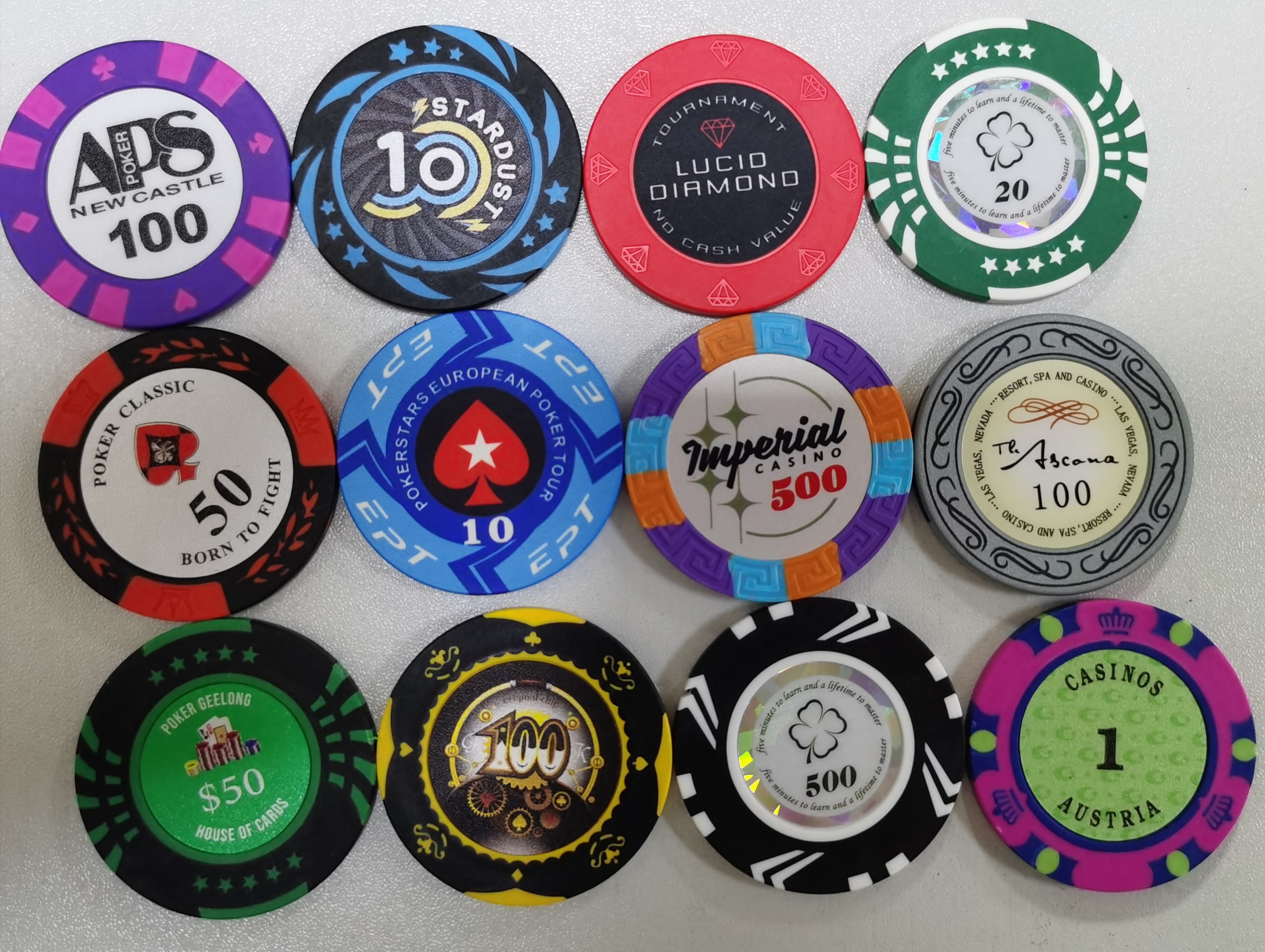 Custom Poker Chips Wholesale Casino poker Chips Custom Printed Logo Clay Chips