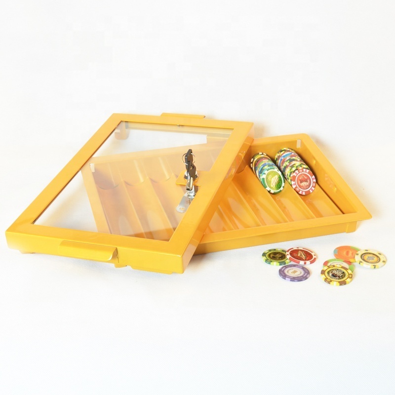 Store 350 Gold Poker Chip Tray Golden Poker Chip Holder