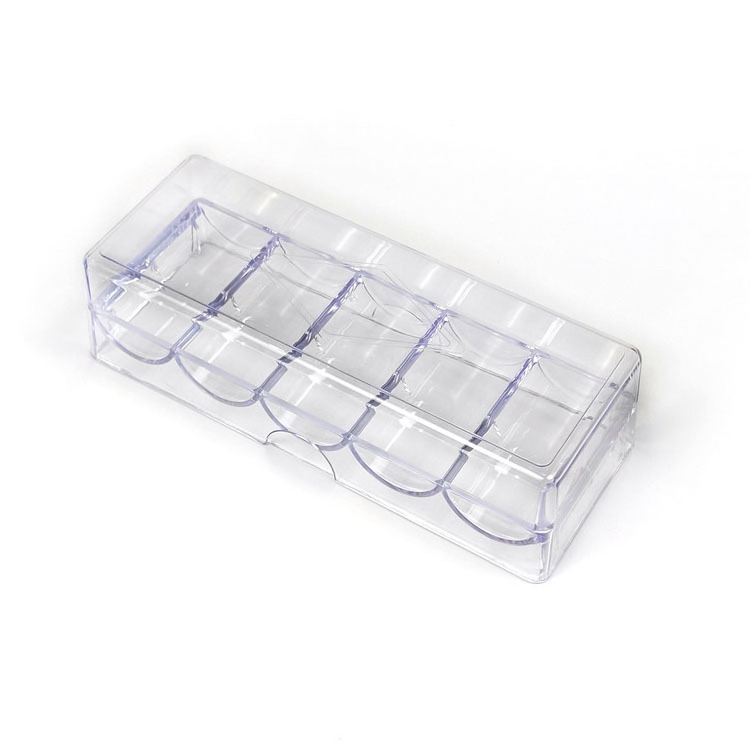 100-200PCS Acrylic Poker Chip Tray/Rack/Box High Quality Transparent Poker Chips Case for Casino