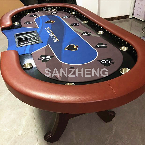 96inch LED Luxury Rubber Texas Poker Mat Disc Foot Texas Holder Poker Table