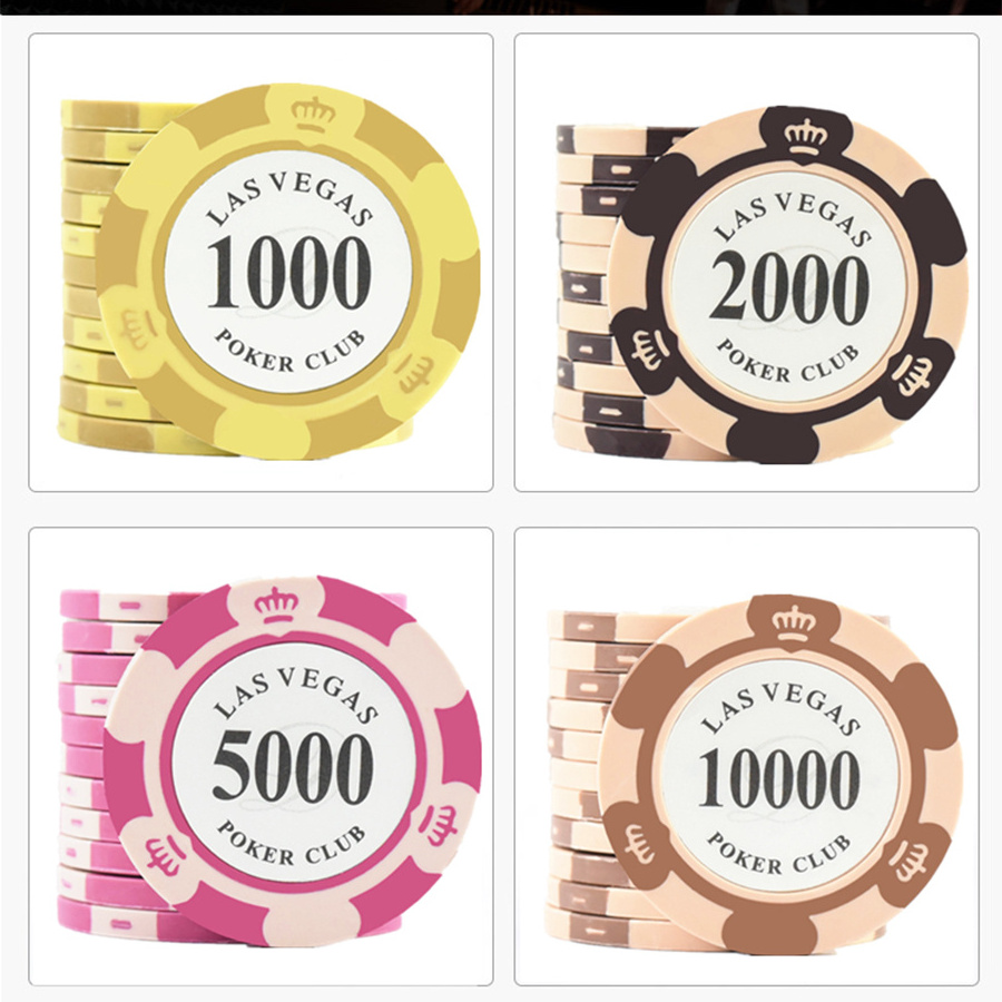 14 Gram Clay Composite High Quality Casino Ceramic,Clay Poker Chips Brybelly King Casino Poker Chip Heavyweight