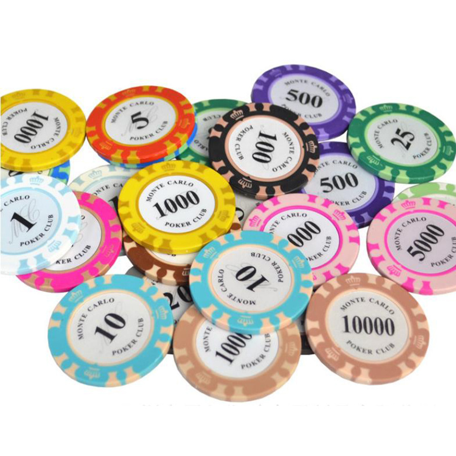 Poker chip for Texas Hold'em,Blackjack,Gambling Casino Chips Weight 14 Gram Clay Composite