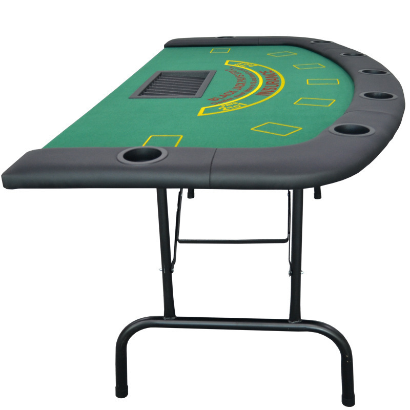 Foldable Black Jack  Table Storage Iron Frame Rectangular Poker Table folding poker table