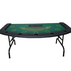 Foldable Black Jack  Table Storage Iron Frame Rectangular Poker Table folding poker table