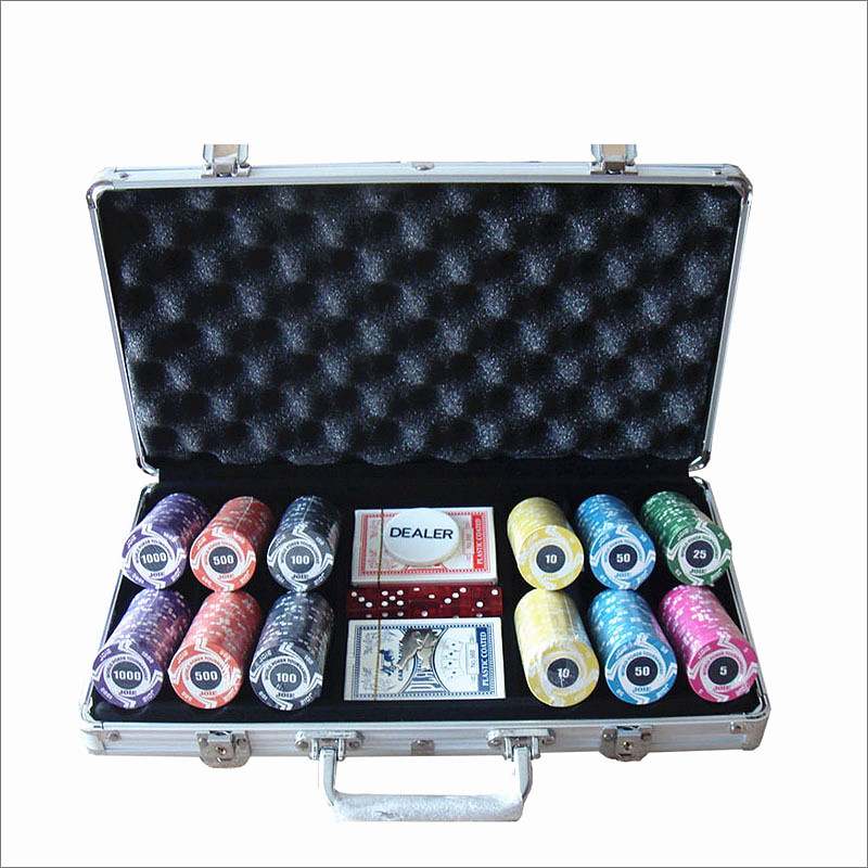 Deluxe Ceramic Poker Chips Set 200PCS /300PCS /500PCS Poker Chips with Aluminium Box as Gift