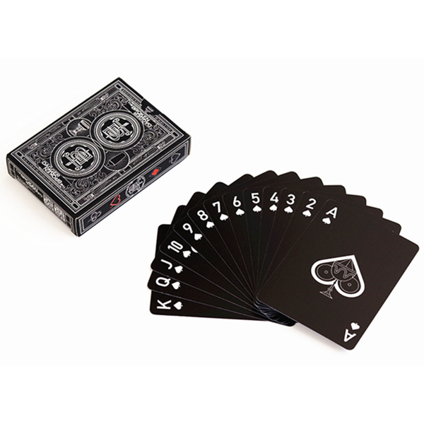 Wholesale Advertising Poker Unique Design Black Poker Interesting Paper Card for Gaming poker chips clay