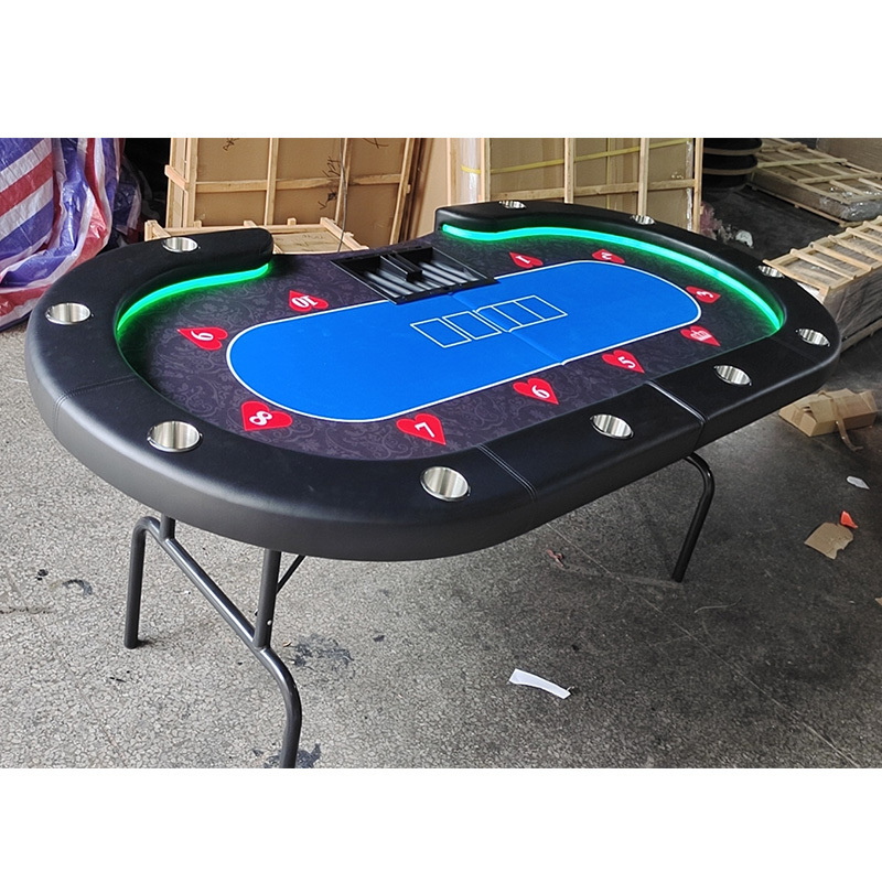 High Quality Table Top Foldable Poker Table Gambling Game Folding Poker Table with Custom Service