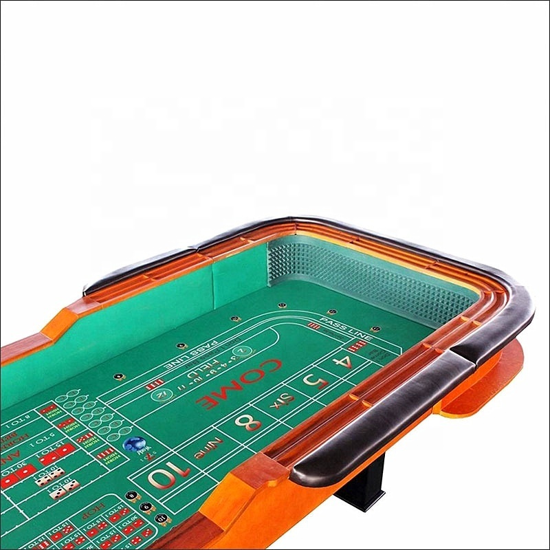 Exquisite Design Craps Table 96 INCH Casino Professional Craps Poker Table with Dice Rubber on Both Ends