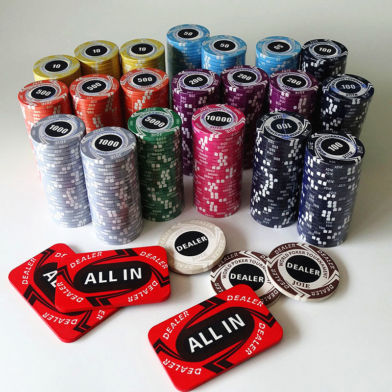 Deluxe Ceramic Poker Chips Set 200PCS /300PCS /500PCS Poker Chips with Aluminium Box as Gift