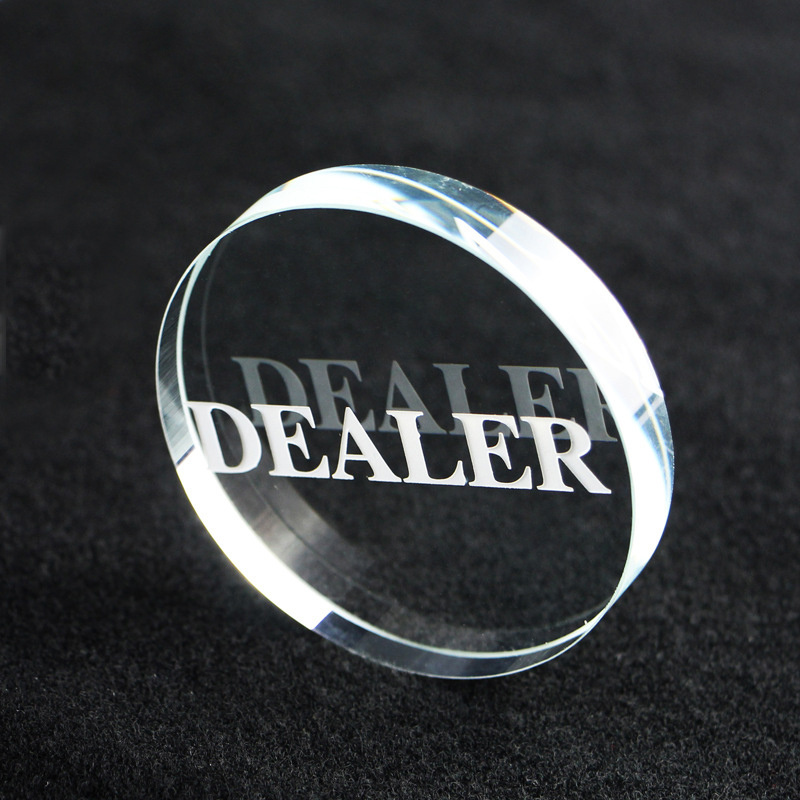 58mm Transparent Poker Dealer Button Pressing Poker Cards Guard All IN Poker Casino Dealer Button