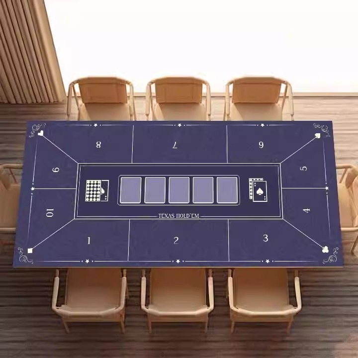 Poker Table Mat Professional Casino Texas Felt Layout Rectangular 2.4m 1.8m  For Gambling Game