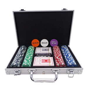 200PCS ABS Classic Casino Chips Colorful Texas Poker Chips Set Including Poker, Dices and Chips For Sale