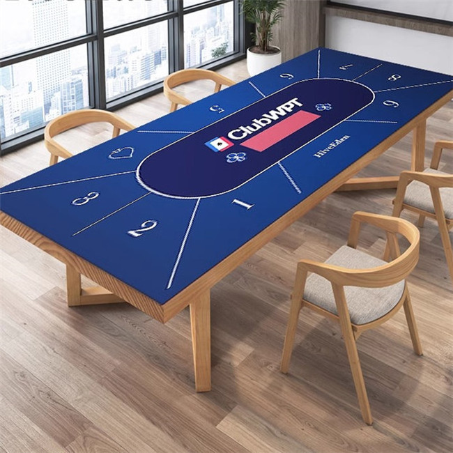 Professional Casino Poker Table Mat Texas Felt Layout Rectangular 2.4m 1.8m  For Gambling Game