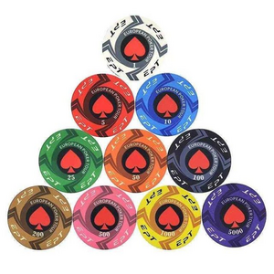 Ceramic Custom  Printed Logo Cheap Poker Chips Wholesale