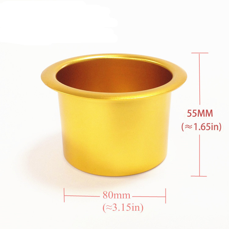 Furniture Accessories Table Golden Cup Holders  Aluminum Golden Cup Holders for car/sofa/poker table