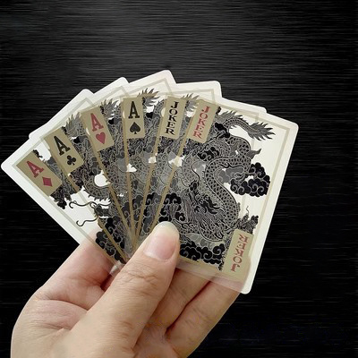 Creative Transparent PVC poker card Dragon Element Playing Card