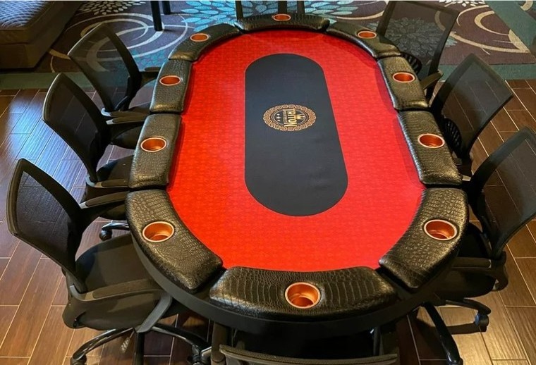 custom high quality  folding poker table 10 players poker table