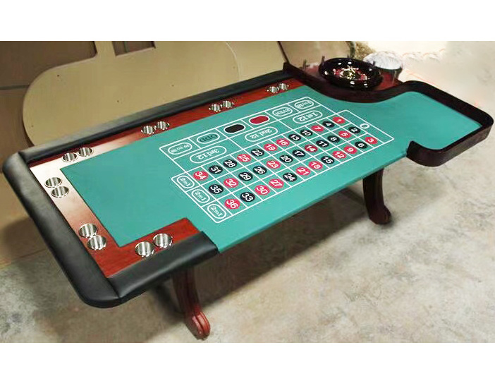 Poker Deluxe Casino Grade Heavy Duty Professional Poker Table with Roulette Wheel for Poker Game