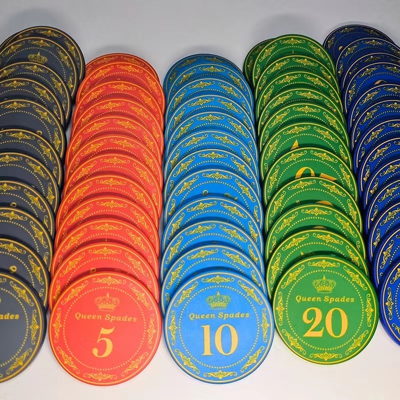 Ceramic Custom  Printed Logo Cheap Poker Chips Wholesale