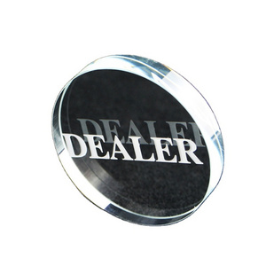 58mm Transparent Poker Dealer Button Pressing Poker Cards Guard All IN Poker Casino Dealer Button