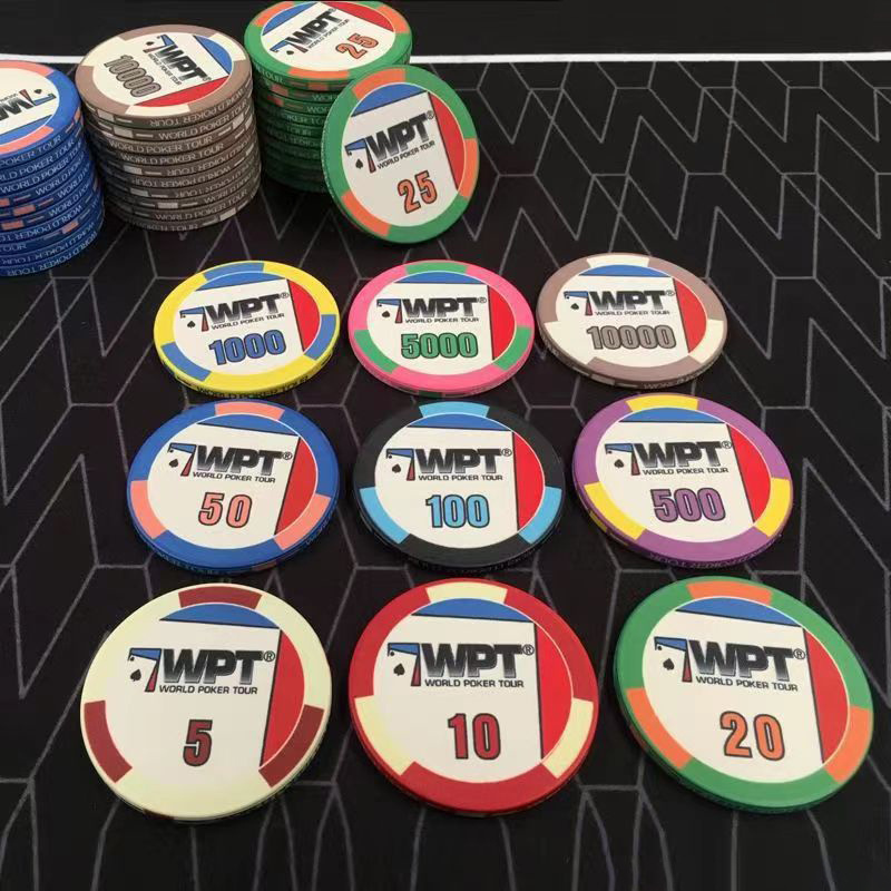 Ceramic Custom  Printed Logo Cheap Poker Chips Wholesale