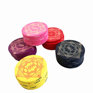 Wholesale Custom Made Colorful Ceramic Poker Chips 39 mm Casino Chips for Playing Games